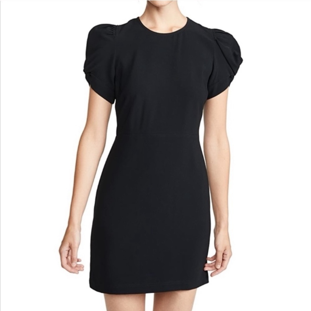 A.L.C. Brinley Black Puff Sleeve Mini Dress in size 4